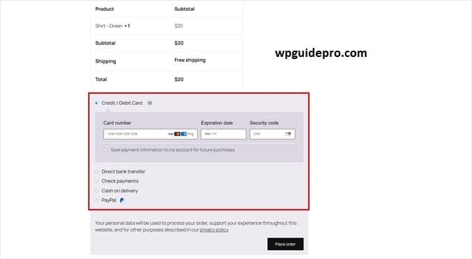 Disable Payment Methods Based on Country