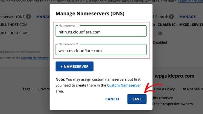 manage nameservers