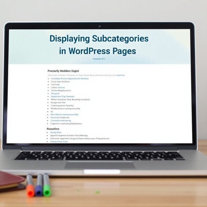 How to Display Subcategories on WordPress Pages