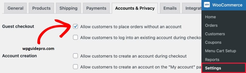 account and privacy