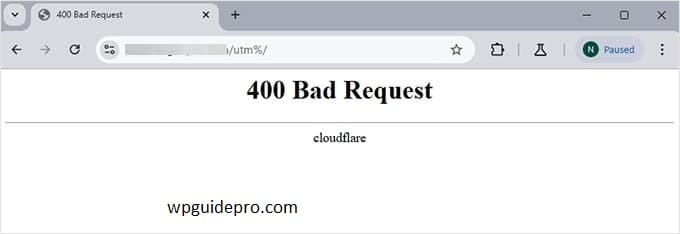 400 bad request