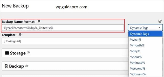 New backup plugin
