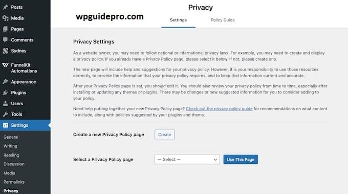 privacy policy