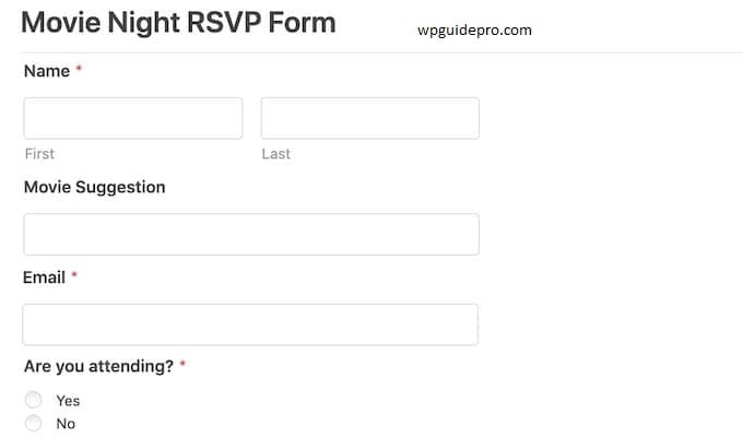 download booking form