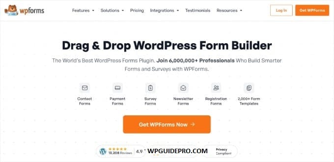 WP FORM DRAG AND DROP