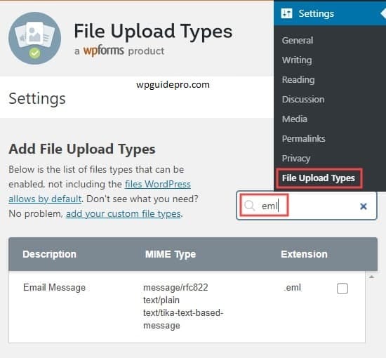 file type upload