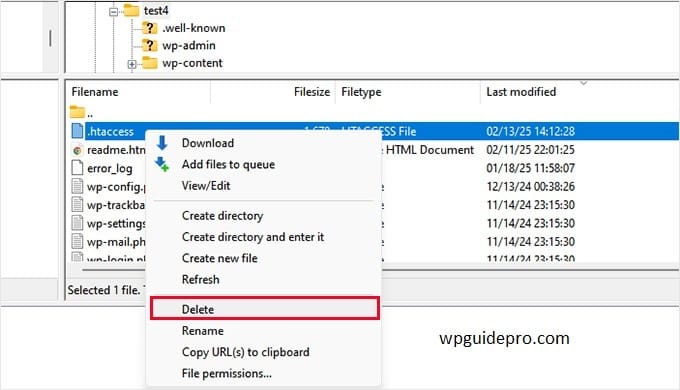 .htaccess file