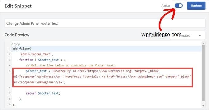 install and activate the WPCode plugin