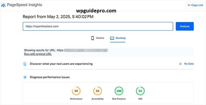 page speed insight
