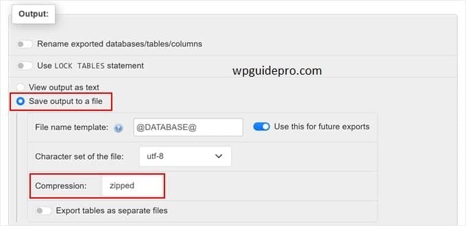 database wordpress