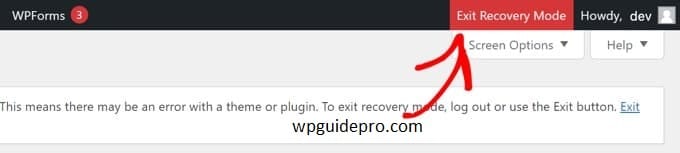 exit recovery mode