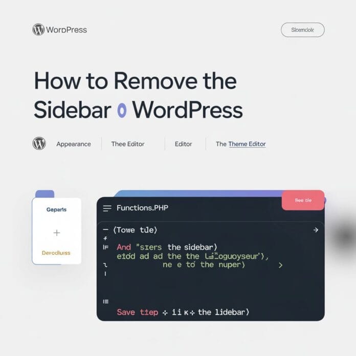 Remove the sidebar in wordpress