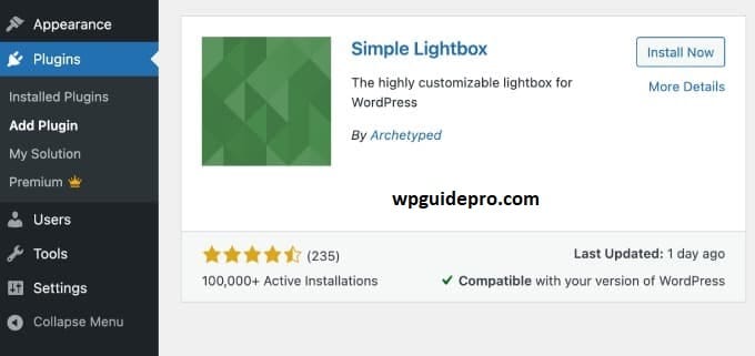 lightbox simple