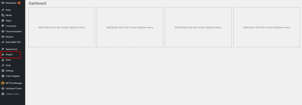 wordpress dasboard plugin