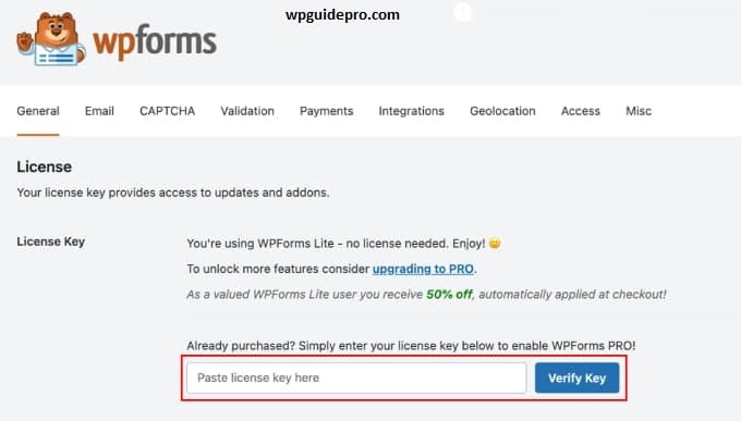 wpforms plugin