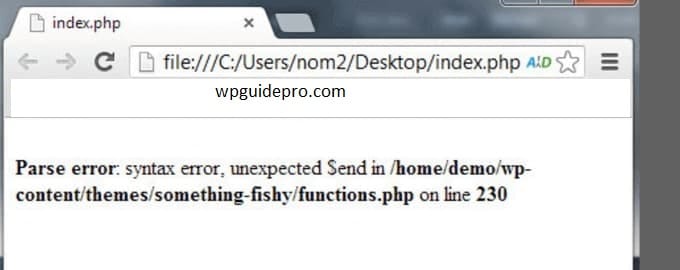 syntax error