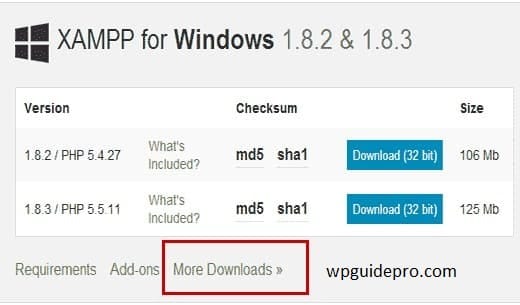 xampp for windows